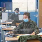 Rastreadores del Ejército de la Unidad de Vigilancia Epidemiológica de la Base El Empecinado