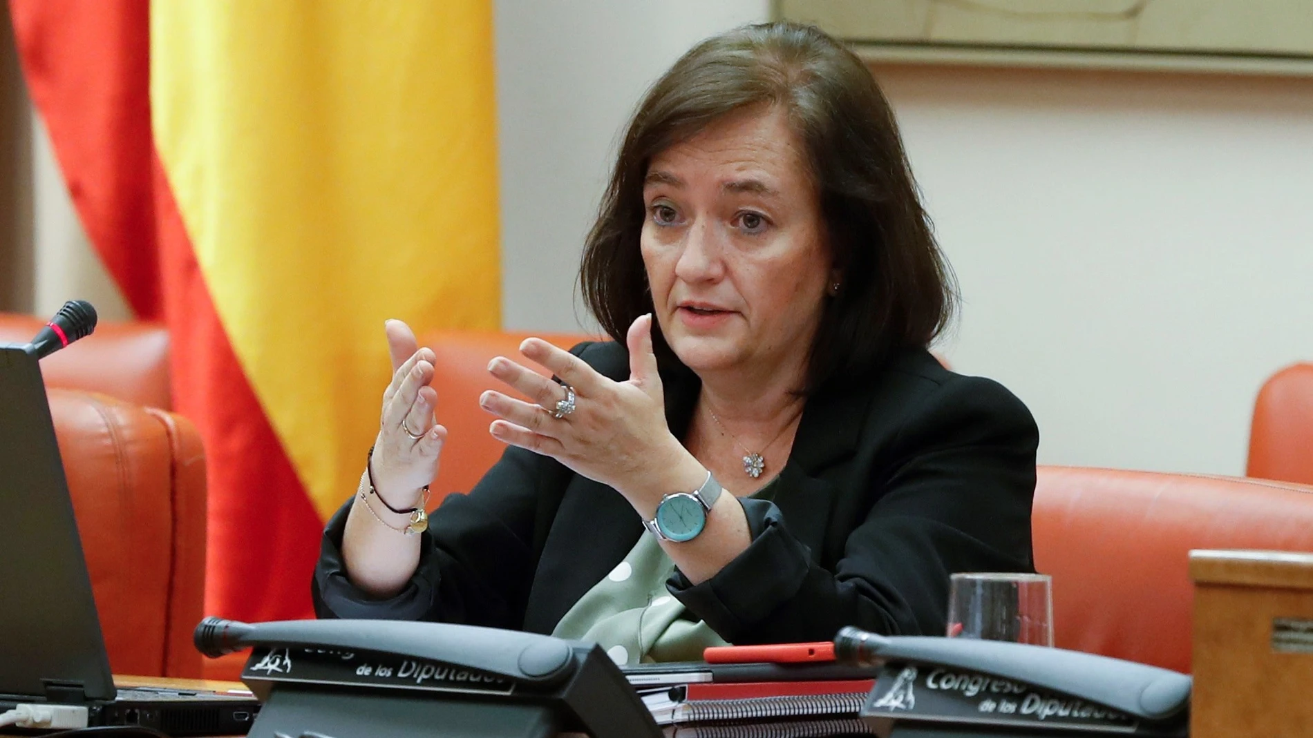 La presidenta de la Autoridad Independiente de Responsabilidad Fiscal (AIReF), Cristina Herrero, comparece en la Comisión de Presupuestos del Congreso