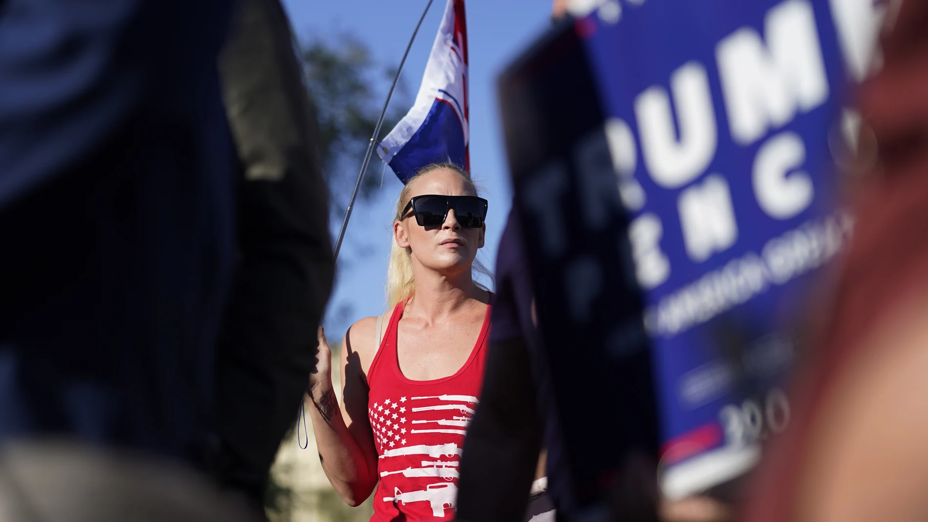 Trumpistas se concentran frente a la oficina electoral de Las Vegas (Nevada)