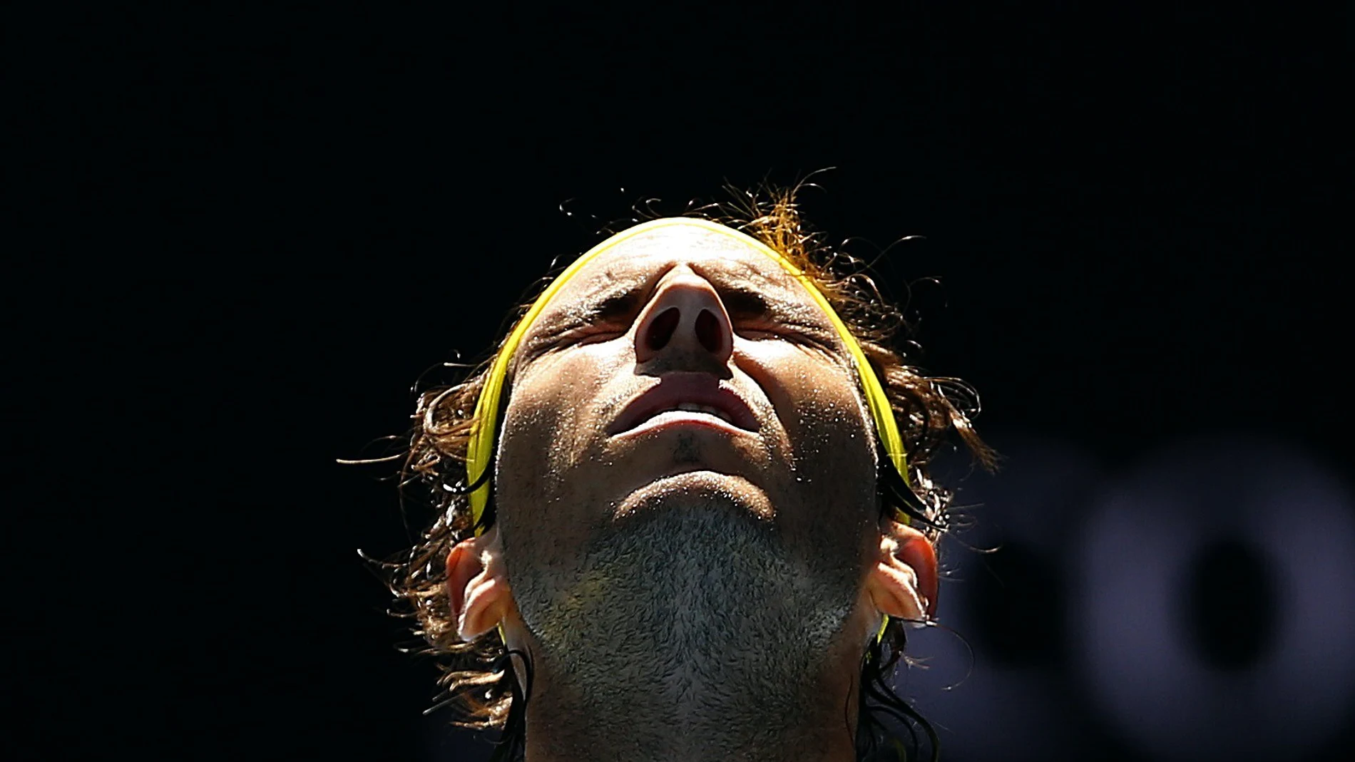 Rafael Nadal durante un partido en el open de Australia.
