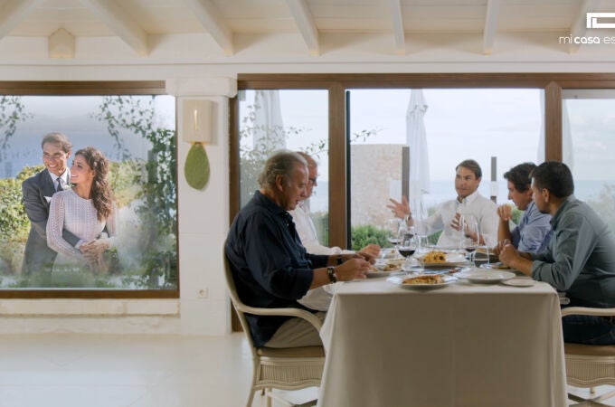 Nadal, en la comida con Bertín Osborne y sus amigos Joan, Miguel y Miguel Ángel