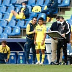 Unai Emery y Kubo.