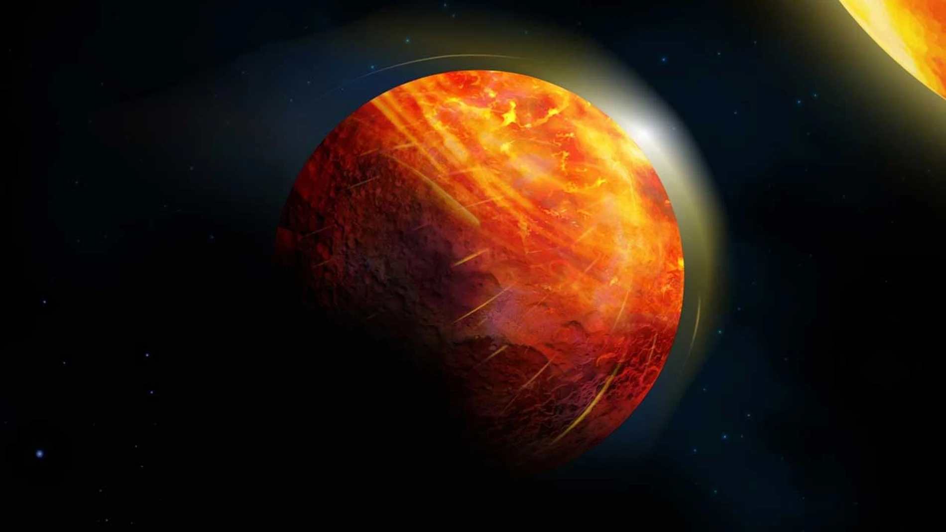 K2-141b, un exoplaneta del tamaño de la Tierra, con una superficie, un océano y una atmósfera formados por los mismos ingredientes: rocas.