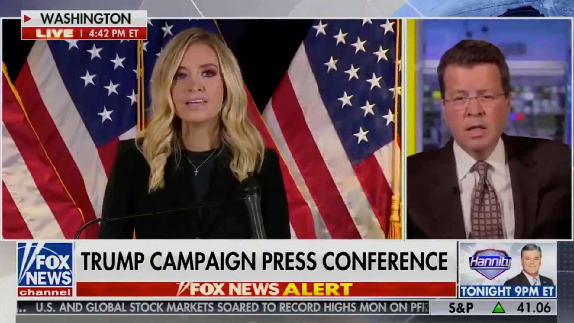Fox News corta la rueda de prensa de la portavoz de la Casa Blanca por difundir acusaciones infundadas de fraude