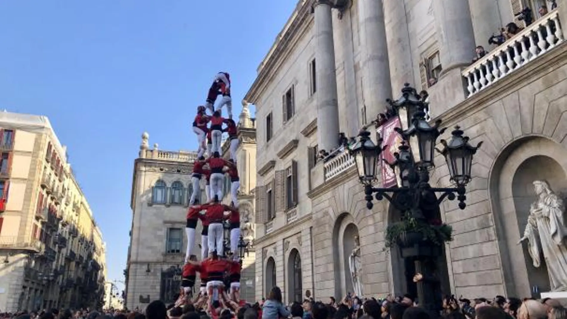 Una actuación de los Castellers de Barcelona