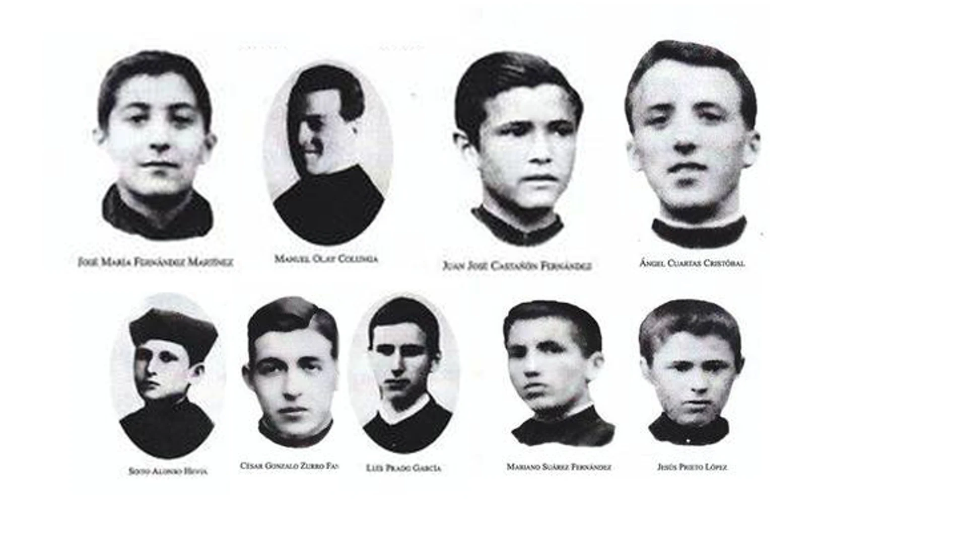 Los rostros de los seminaristas asesinados durante la Revolución de Asturias de 1934