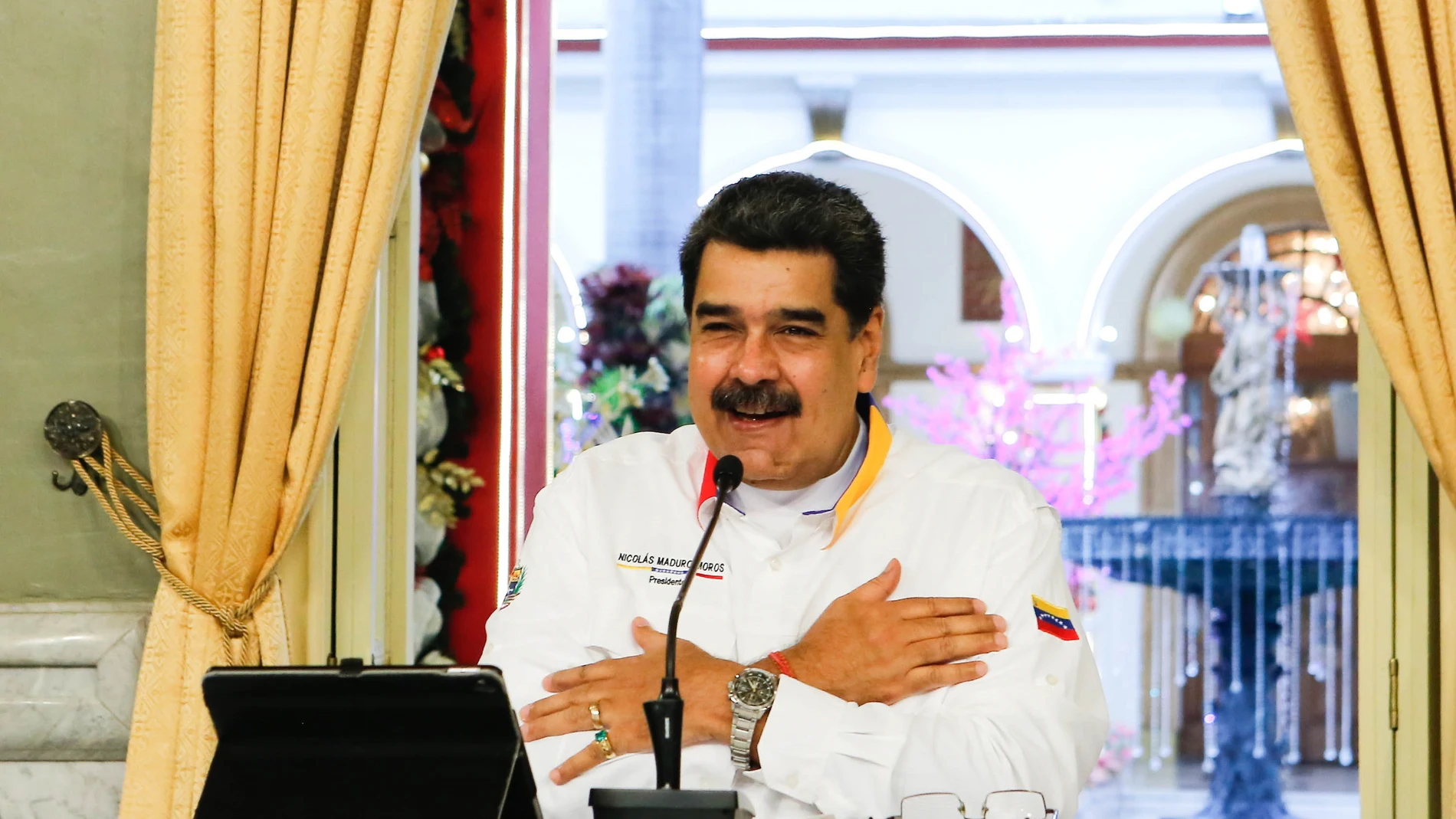 El presidente venezolano, Nicolás Maduro, en un acto en Miraflores