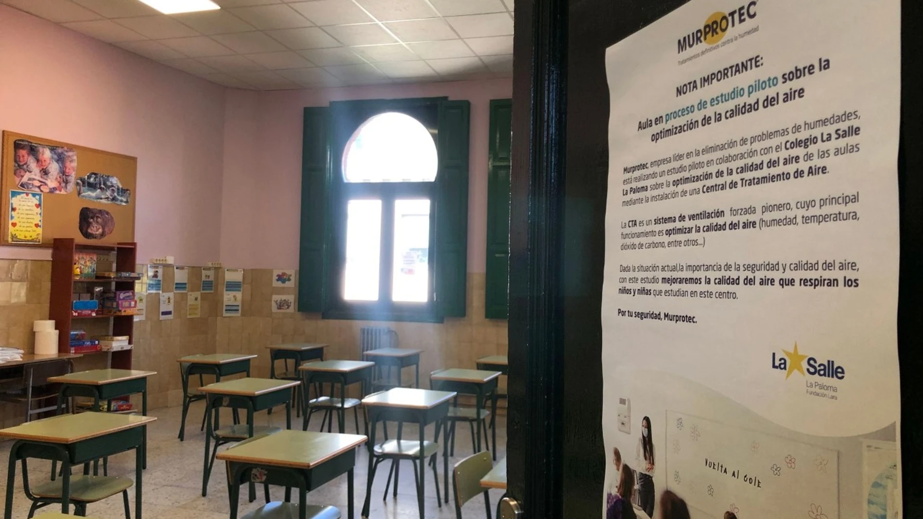 Un aula del centro La Salle La Paloma