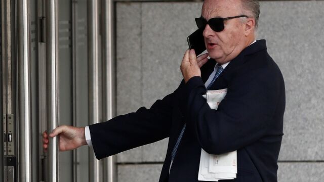 Manuel García Castellón, el juez que investiga al excomisario José Villarejo, a su llegada a la Audiencia Nacional.