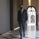 El presidente de la Junta de Andalucía, Juanma Moreno, en el Palacio de San Telmo
