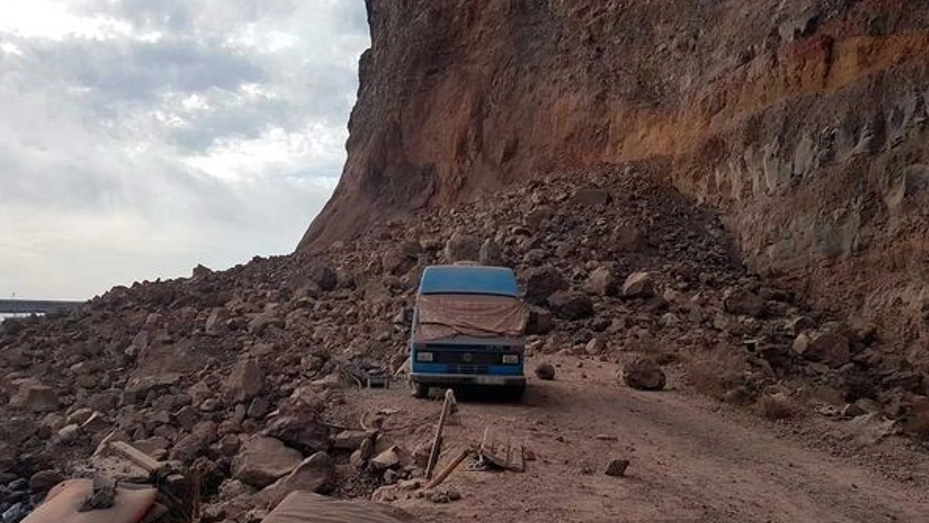 Un desprendimiento en La Gomera