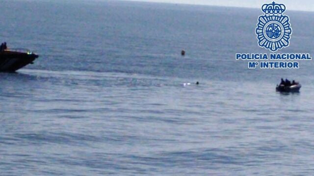 Imagen de la Policía Nacional en el momento de la detención