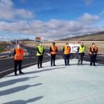 El consejero de Fomento y Medio Ambiente, Juan Carlos Suáez-Quiñones, visita la carretera AV-500