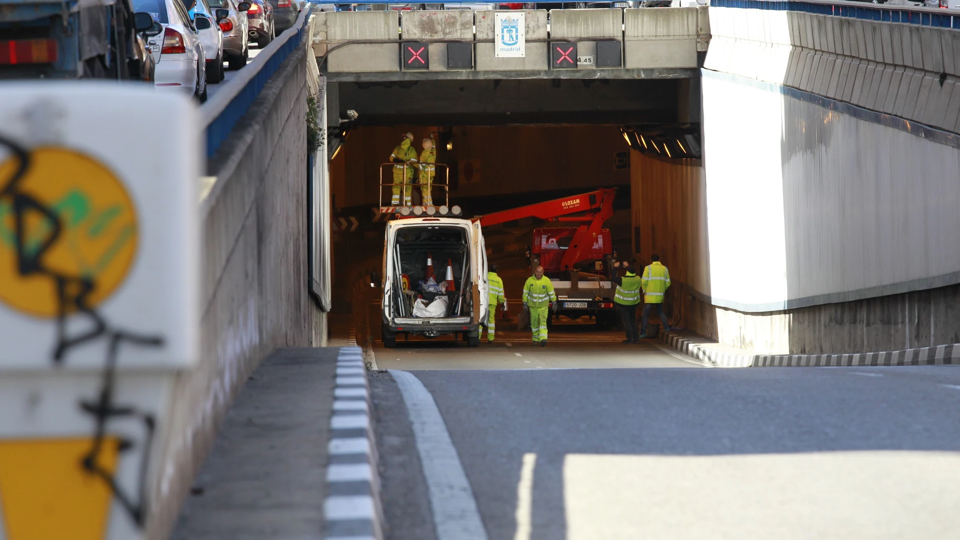 Túnel de Cristo Rey, uno de los inspeccionados por posible presencia de amianto