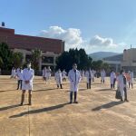 Protestas del Sindicato Médico CESM en el helipuerto del Hospital Virgen de la Arrixaca