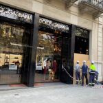 En la imagen, una de las tiendas asaltadas el fin de semana