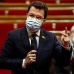 El vicepresidente de la Generalitat en funciones de presidente, Pere Aragonès