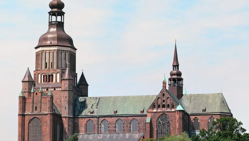 Apariencia actual de la Iglesia de Santa María en Stralsund.