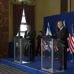 El secretario de Estados Unidos, Mike Pompeo, junto al primer ministro israelí, Benjamin Netanyahu