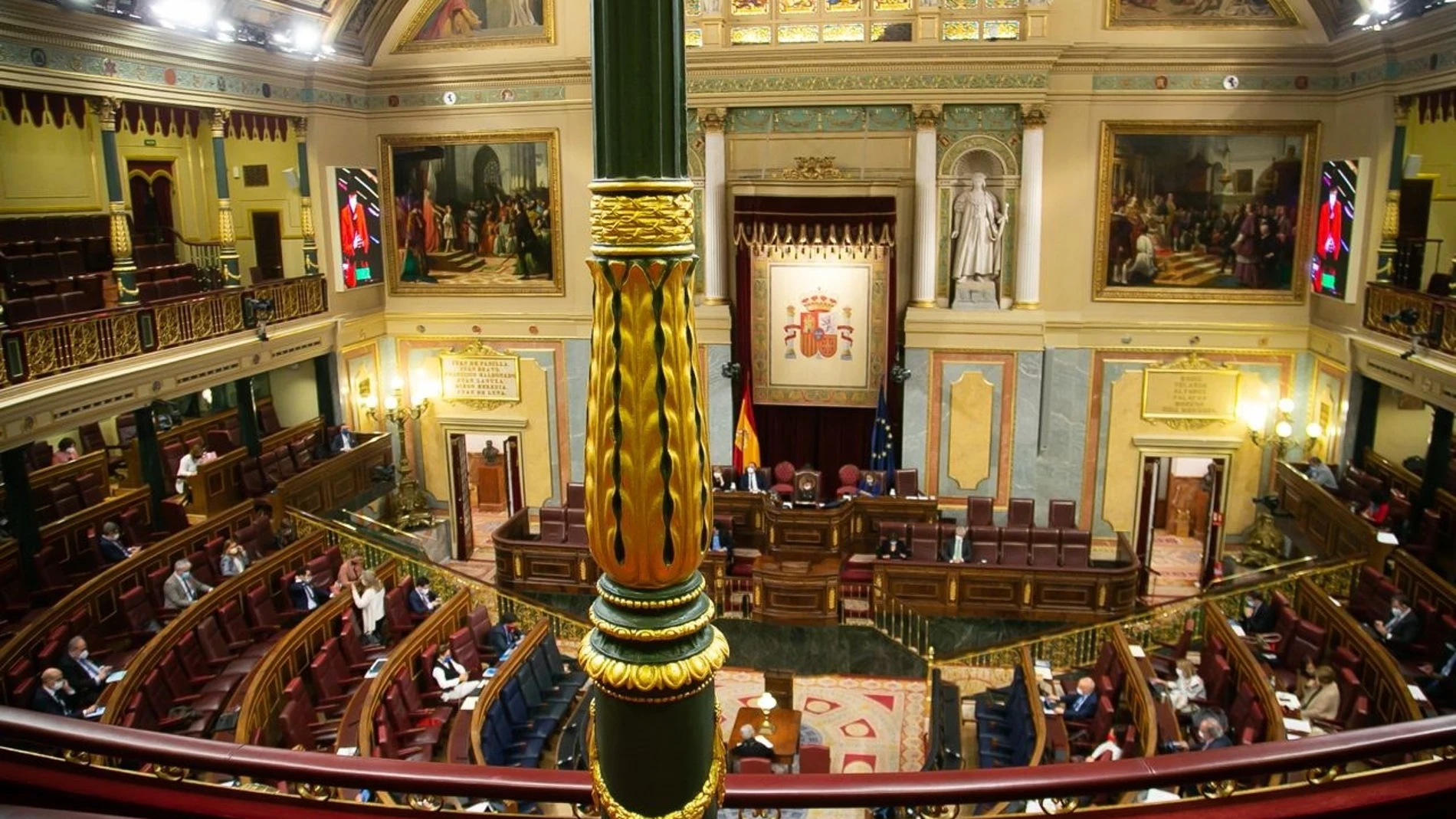 Imagen del Pleno del Congreso en el que se ha aprobado el texto del Pacto de Toledo