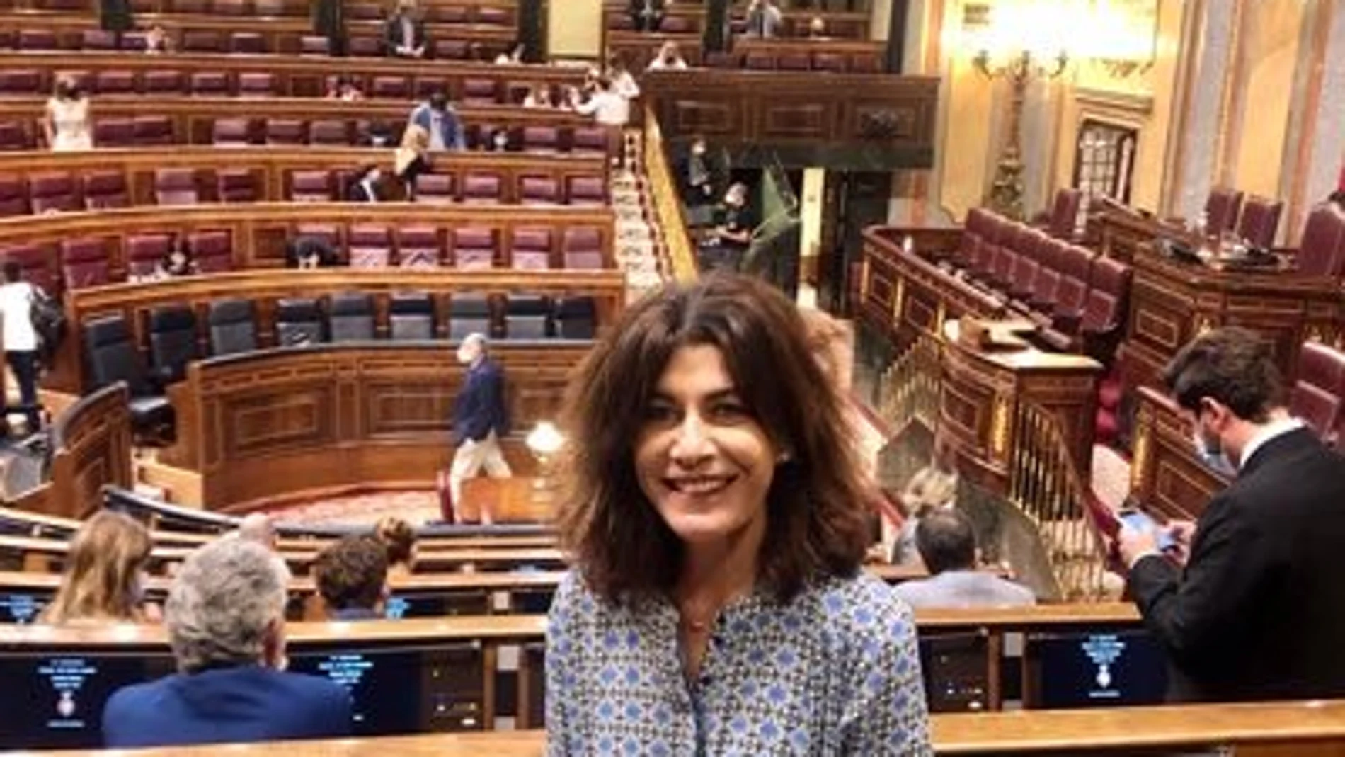 La diputada y portavoz de Inclusión del PSOE, Carmen Baños, en el Congreso de los Diputados