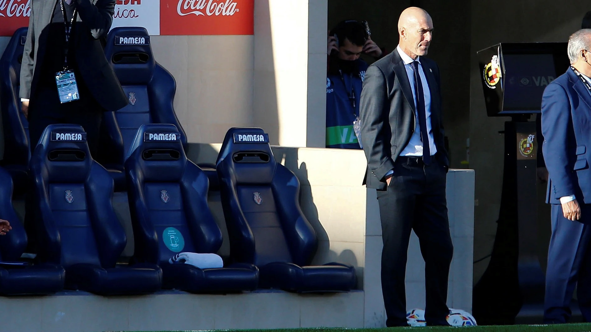Zinedine Zidane, en el encuentro ante el Villarreal