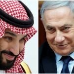 El príncipe heredero de Arabia Saudí, Mohamed bin Salmán y el primer ministro israelí, Benjamin Netanyahu
