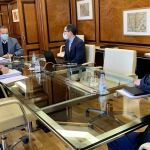 Pleno del Consejo de Cuentas con Emilio Melero (consejero), Mario Amilivia (presidente), Andrés Pérez (secretario) y Miguel Ángel Jiménez (consejero).