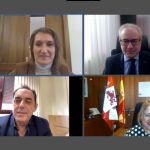 Reunión de la consejera de Educación, Rocío Lucas, con el presidente de la Diputación de Soria, Benito Serrano