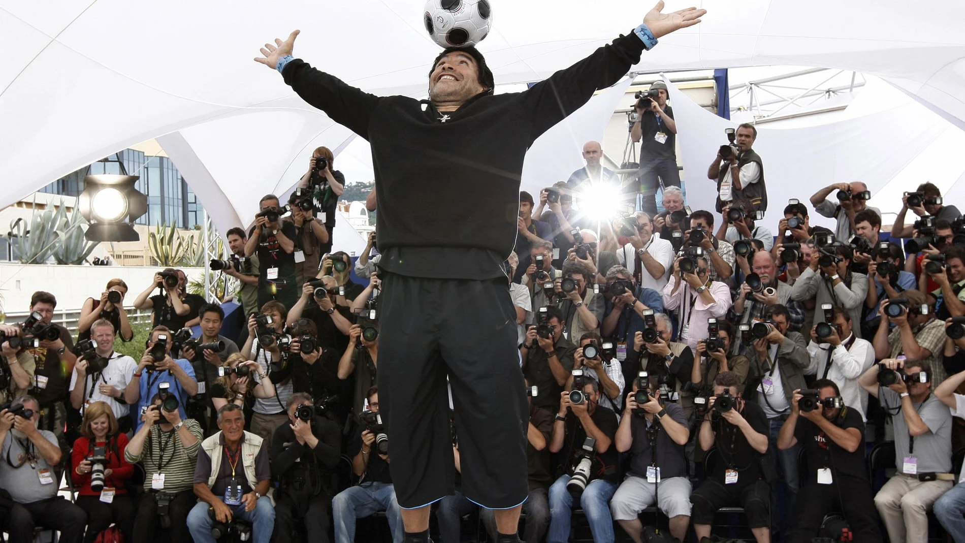 Diego Armando Maradona, en el Festival de Cannes de 2008.