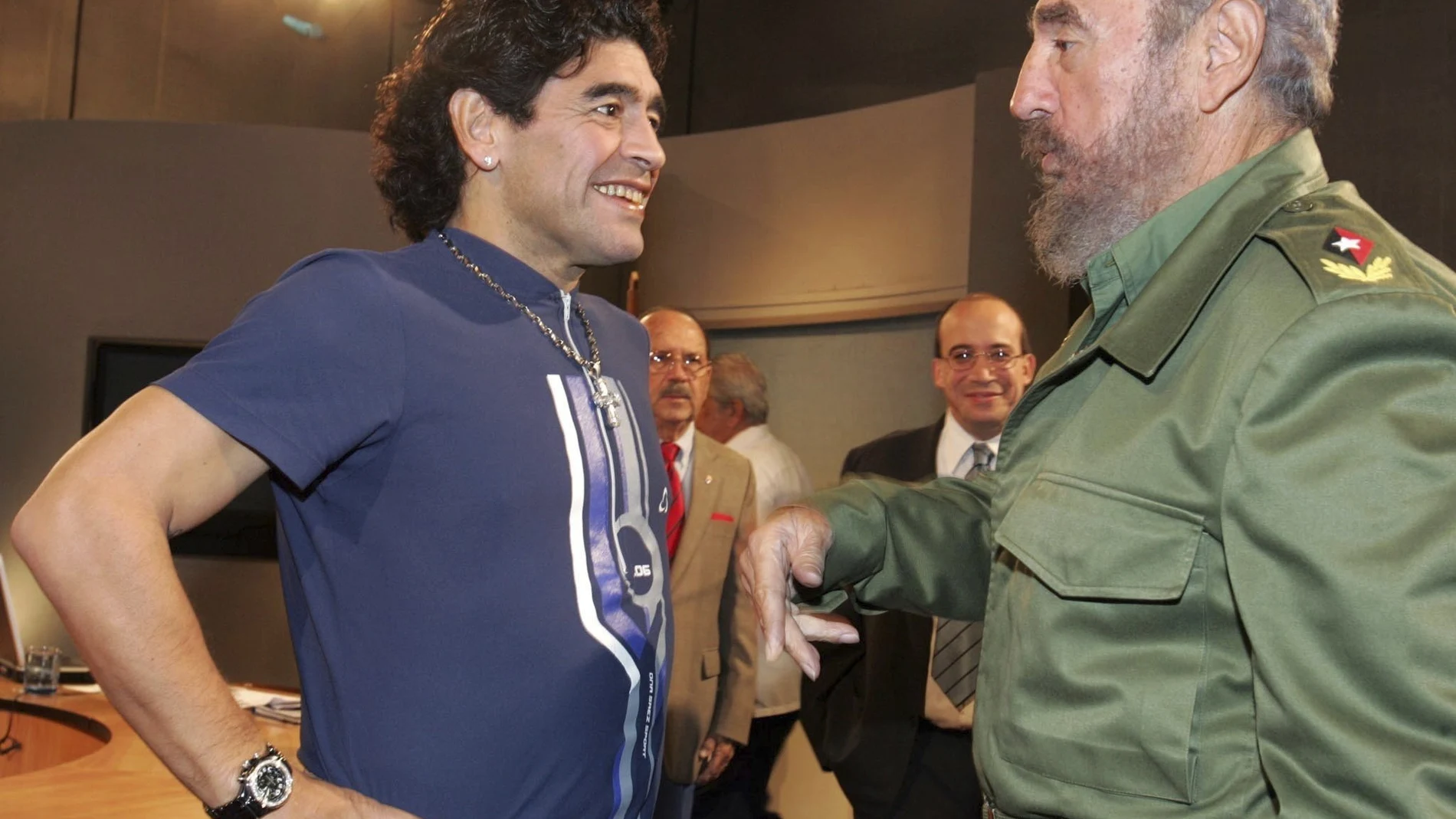Diego Armando Maradona, junto a Fidel Castro
