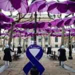 Instalación contra la violencia de género en Palencia