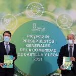 El presidente Alfonso Fernández Mañueco y el vicepresidente Francisco Igea presentan el proyecto de Presupuestos para 2021