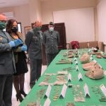 Fotografía de los elementos recuperados en la operación Oretane