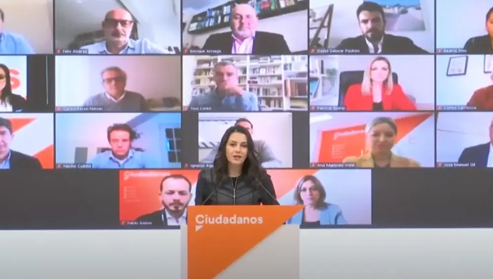 La presidenta de Ciudadanos, Inés Arrimadas.YOUTUBE28/11/2020