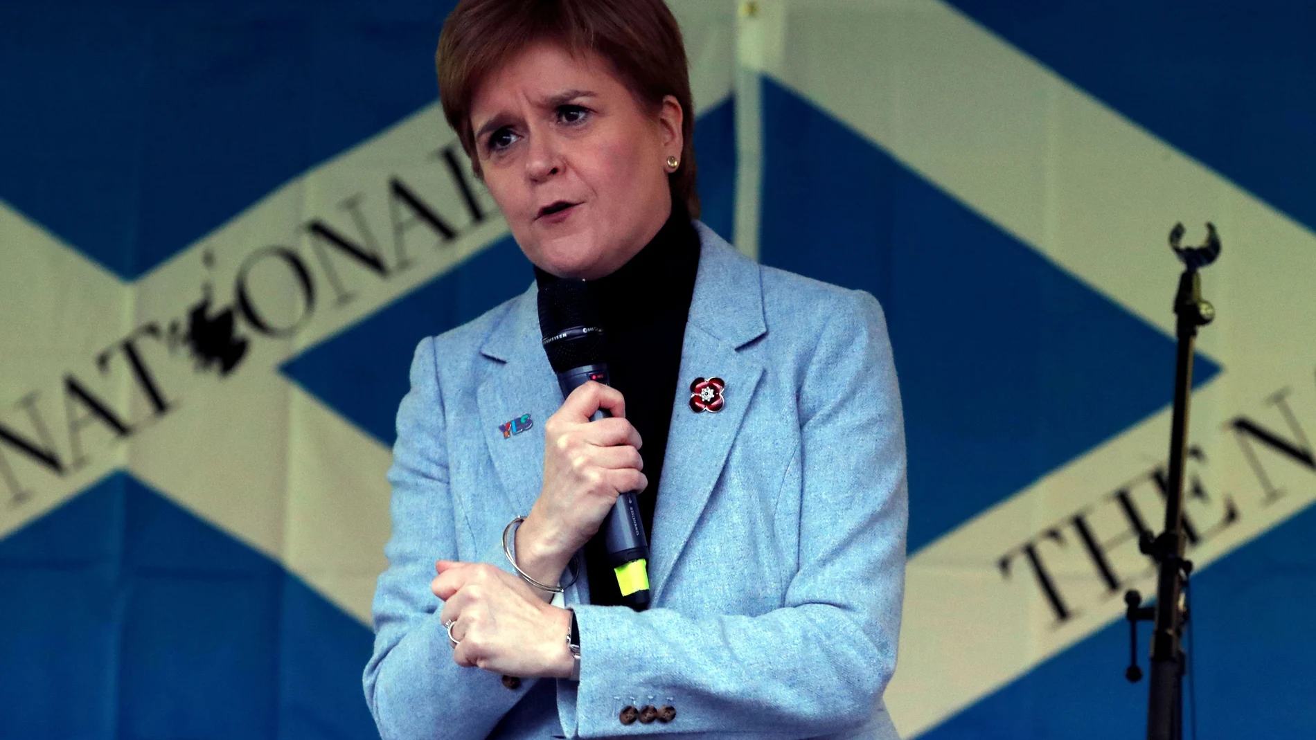 La ministra principal escocesa, Nicola Sturgeon, durante un discurso en Glasgow
