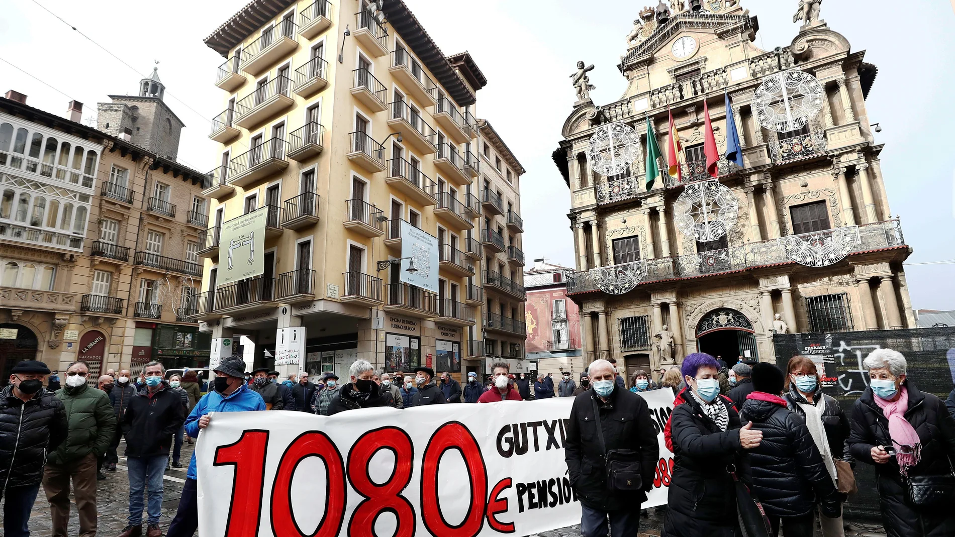 Manifestación de pensionistas en Pamplona