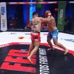 Un instante del combate entre Pawel Trybala y Lukasz Borowski