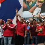 El primer vicepresidente del Partido Socialista Unido de Venezuela (PSUV), Diosdado Cabello, durante un mitin electoral celebrado en Caracas