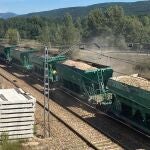 Tramo de línea convencional León-La Robla, donde arranca la Variante de Pajares