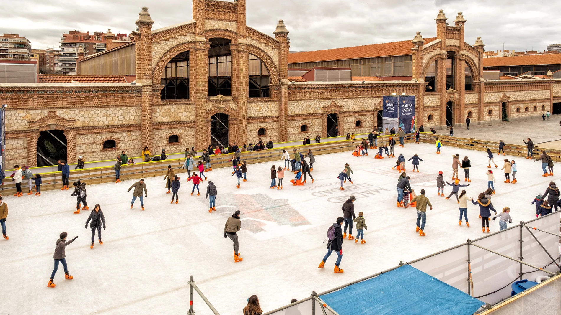 La pista de hielo de Matadero, en Legazpi, durante las pasadas navidades