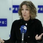 La exconsellera y candidata del PDeCAT a la presidencia de la Generalitat, Àngels Chacón, durante una entrevista con Efe