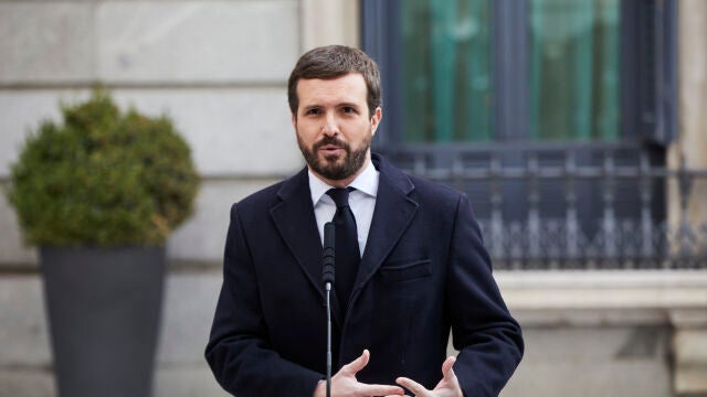 El presidente del PP, Pablo Casado