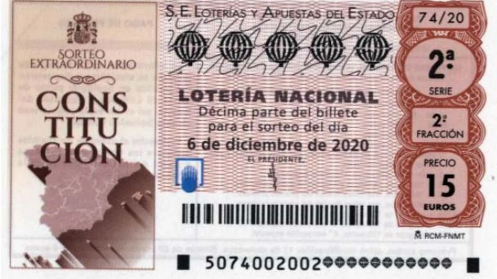 Hoy, 6 de diciembre, se celebra el Sorteo Extraordinario de la Constitución de la Lotería Nacional