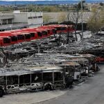 Casi 30 autobuses se vieron afectados por el incendio