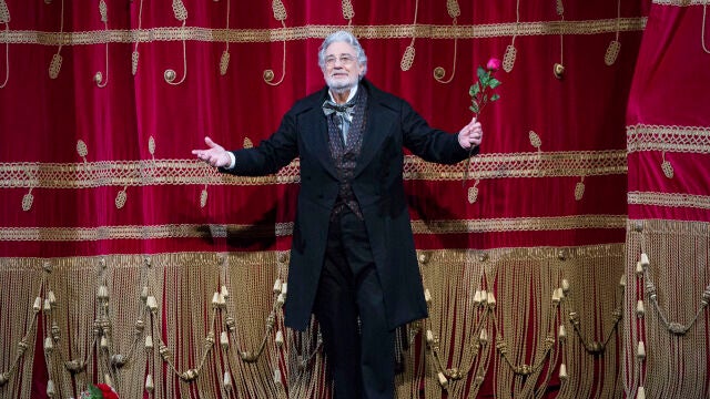 Plácido Domingo durante su actuación en la reapertura de La Scala en Milán