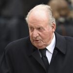 Don Juan Carlos, en los funerales del Gran Duque de Luxemburgo en Paris en Diciembre de 2020.