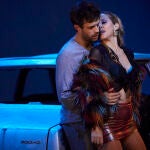 Juan Blanco y Cecilia Freire durante uno de los pases previos al estreno
