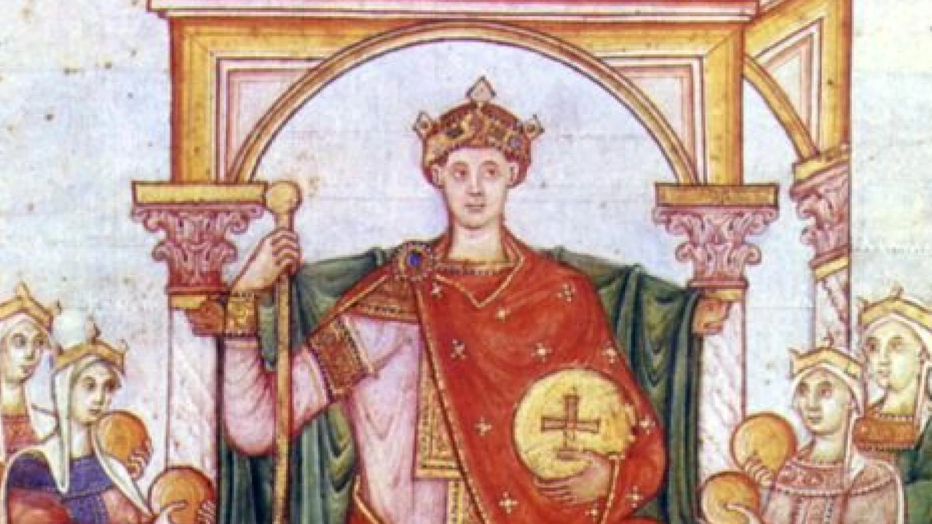 Representación de Otón II, rey de Alemania e Italia y emperador del Sacro Imperio Romano Germánico