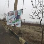 Cartel de Mohsen Fakhrizadeh, uno de los padres de la bomba nuclear iraní